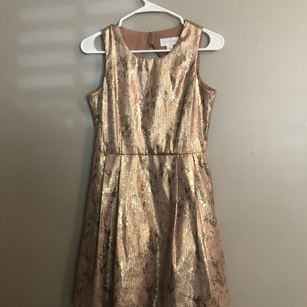 Jessica Simpson Gold Party Dress